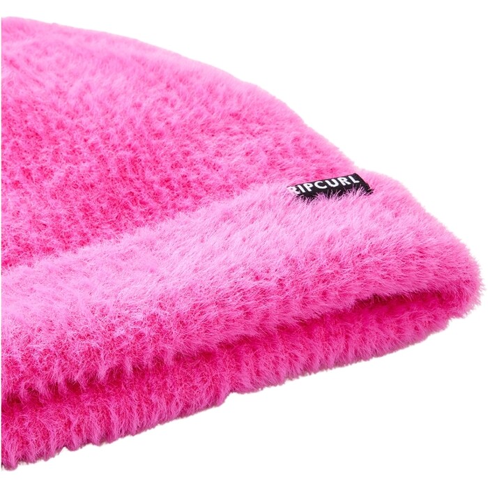 2024 Rip Curl Mujer Fuzzy Shallow Beanie 05OWHE - Hot Pink